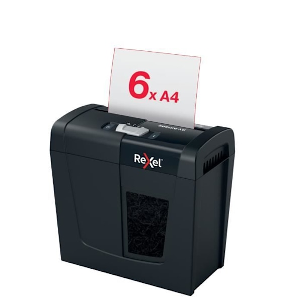Tuhontuhoaja - Rexel - Secure X6 - Ristiinleikkaava - 6 arkkiä - 10 litraa