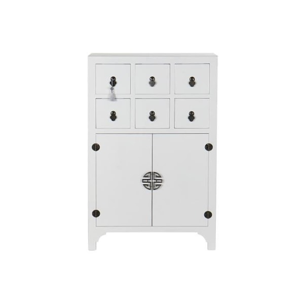 Itämainen kuusen MDF-laatikosto (63 x 27 x 101 cm)