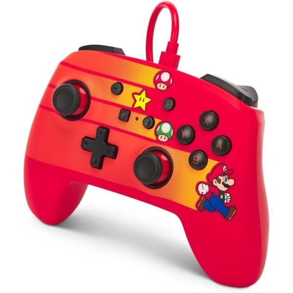 Kablet controller - POWER A - Nintendo Switch - Speedster Mario Rød og blå