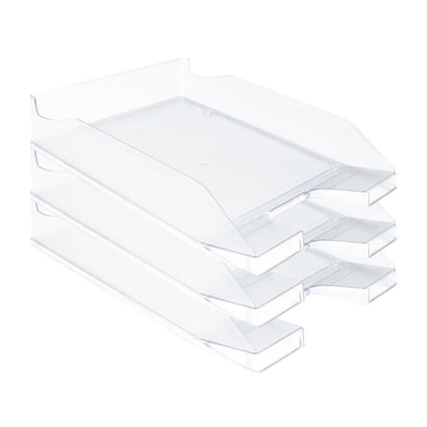 Postlåda - Q-Connect - A4+ - Stapelbar - Transparent - 350x255x65mm Transparent