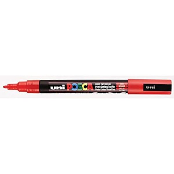 Penna - OSAMA - CF6 FICKA FIN RÖD - Fin spets - Mått 7,7 x 4,6 x 1,7 cm Röd