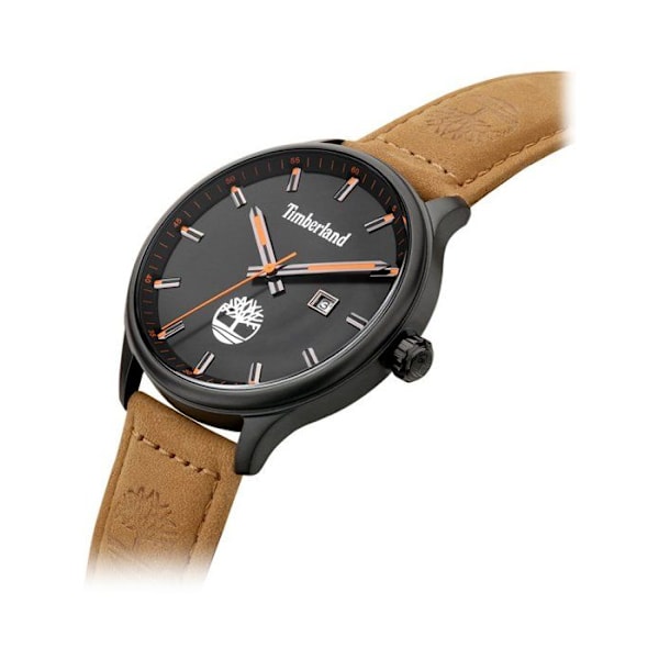 Ur - Timberland - TDWGB2102201 - Læder - Kvarts - Vandtætte 5 ATM Argent, Sort, Brun