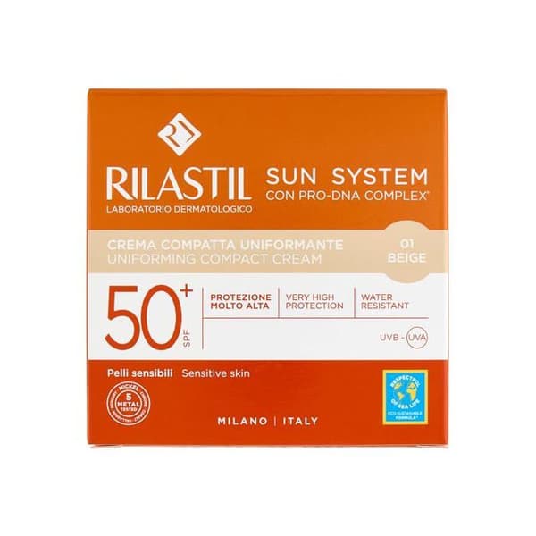 Compact foundation - Rilastil - Sun Sys Ppt 50+ - Beige - Høj dækning - SPF 50 Beige