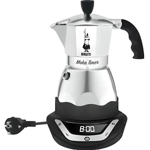 BIALETTI Moka elektrisk kaffemaskine - 3 kopper - Programmerbar