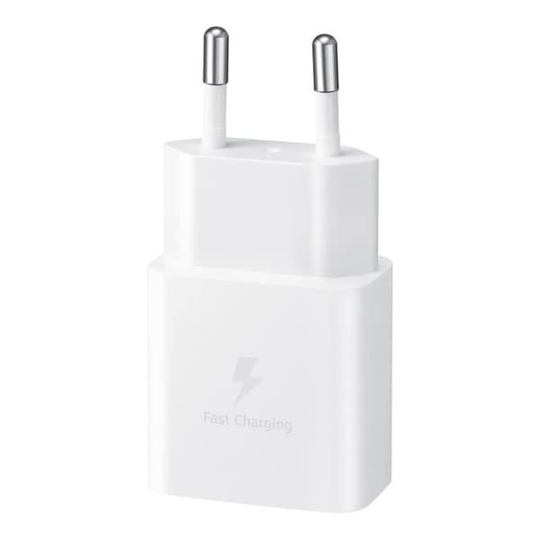 15W USB C Netoplader + USB C Kabel - 15W - SAMSUNG - Hvid Hvid