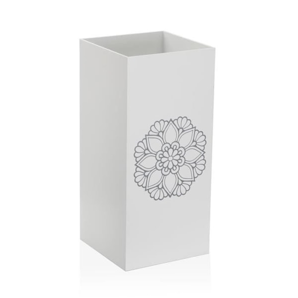 Ändparaplystativ för Entré Mandala - Versa - 48 x 22 x 22 cm - Trä - Vit Vit