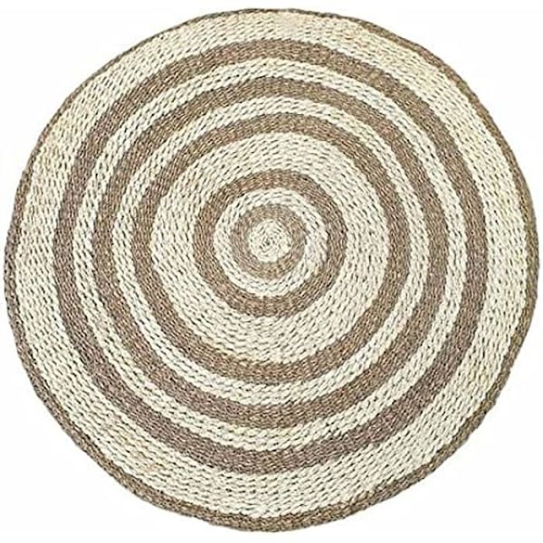 Matto - DKD Kodinsisustus - Vakio - Ruskea ja beige - Pyöreä - 150 x 150 cm Brunt och beige