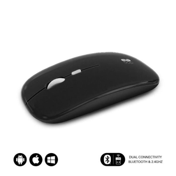 Bluetooth Langaton Hiiri Subblim Dual Flat/ Latausakku/ Jopa 1600 DPI Bleu