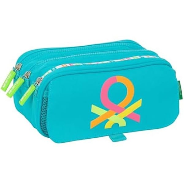 Trousse - SAFTA - Benetton - Stor Triple Trousse - Komfortabel - Til Skolebørn