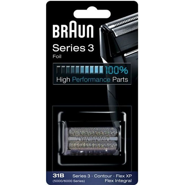 Varaosasarja Braun Series 3 -parranajokoneelle, 31B, musta