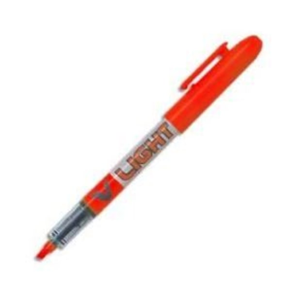 Kohokohtaustussi - PILOT - V Light - Nestemäinen oranssi - Viistopäinen - 12 kappaleen pakkaus mørk orange