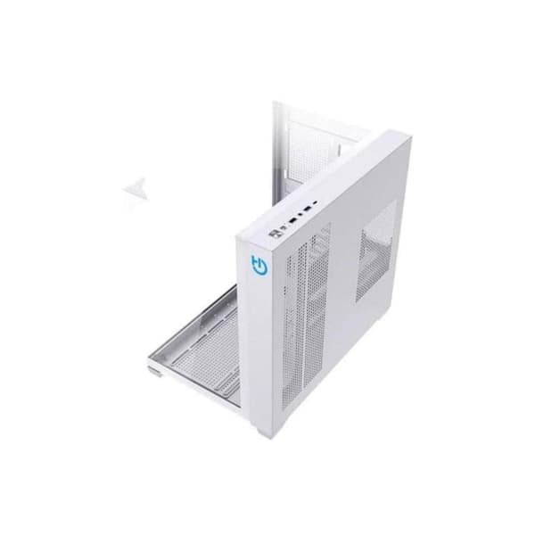 Caja Hiditec SKY Semitorre ATX Triple Glas Templado RGB Sølv 7 Ventilatorer Panel USB-C