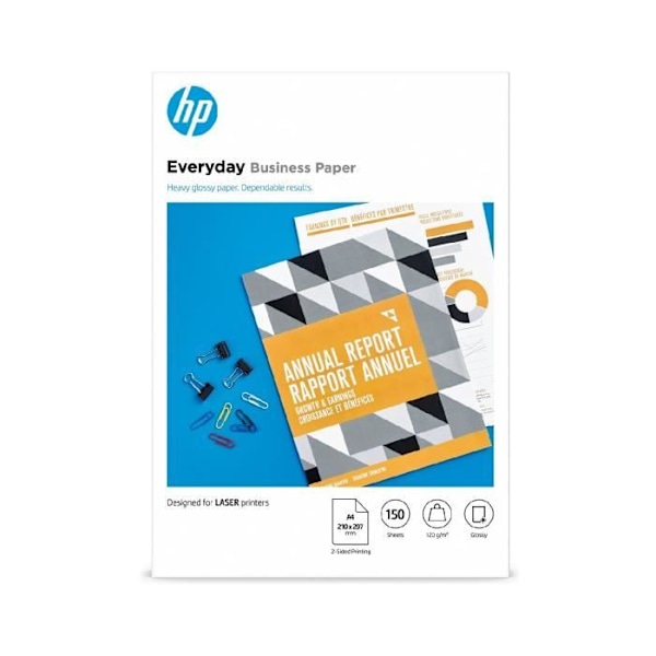 HP dagligt professionelt papir, blankt, 120 g / m2, A4, 150 ark (7MV82A)