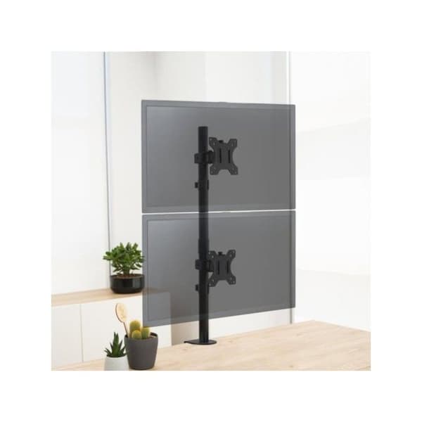 TooQ DB1233TNV-B bordstativ til 2 skærme 13-32" vertikal sort stål