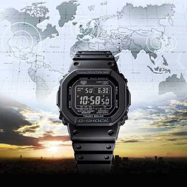 Kello - Casio - GW-5000HS-1ER - Musta - 20 bar vedenkestävä - Muovihihna Svart
