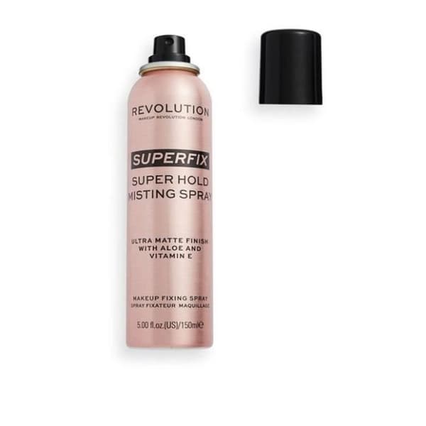Meikin kiinnityssuihke - Revolution - Superfix - 150 ml - Matta vaikutus - Aloevera ja E-vitamiini