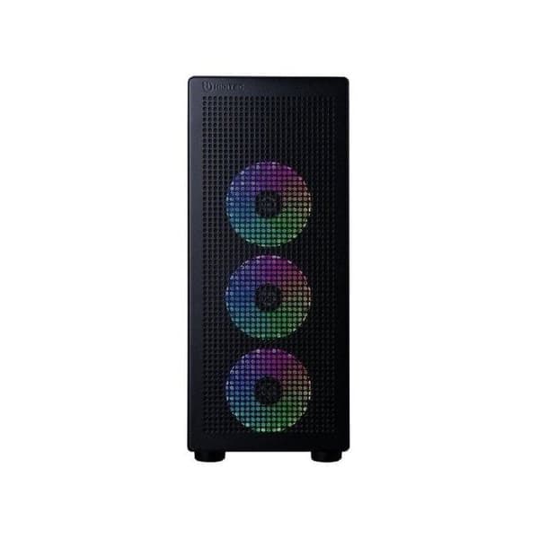 Hiditec H1 Air ARGB Midi Tower Karkaistu Lasi USB 2.0 Musta