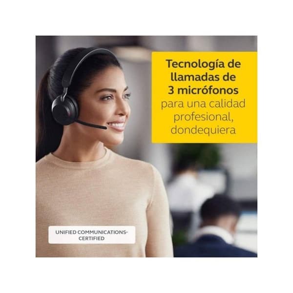 Langattomat kuulokkeet - Jabra - Evolve2 65 - USB-A - Bluetooth - UC-sertifioitu Sort