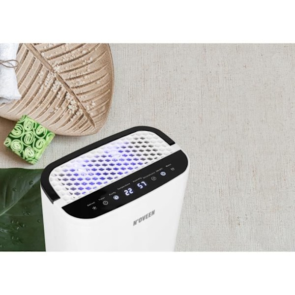 Noveen DH350 affugter med UV-rensningsfunktion og fugtabsorber. Vit