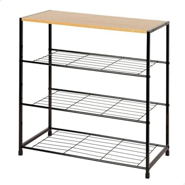Sko Skab - AKTIVE - Max Home 18427 - Sort Metal - 4 Hylder - 63 x 30 x 63 cm sort