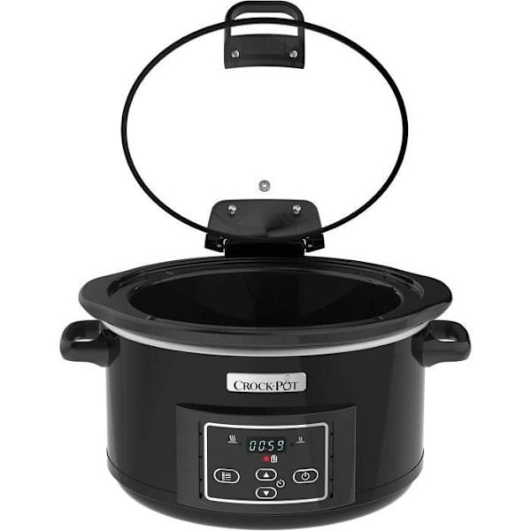Mijoteuse - Crockpot - CSC052X - 4,7L - 220W - Programmer op til 20 timer Svart