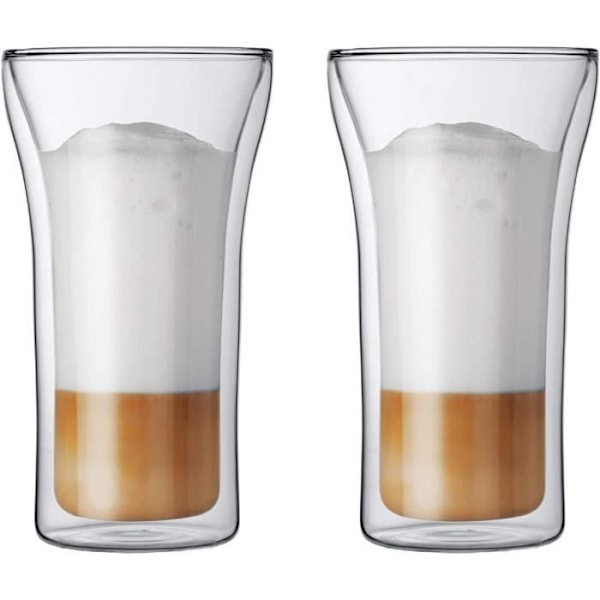 Set 2 glas - BODUM - Assam - Dubbelvägg - 0.2 l - Transparent Transparent