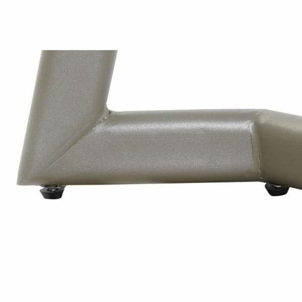 Matsalsbord i guldglas och vit metall (140 x 80 x 76 cm) - Märke - Modell - Vit - Metall