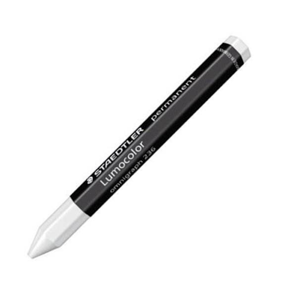Permanentpenna - STAEDTLER - Lumocolor - Paket om 12 - Skriftfärg: Vit - Linjebredd: 12 mm Svart vit