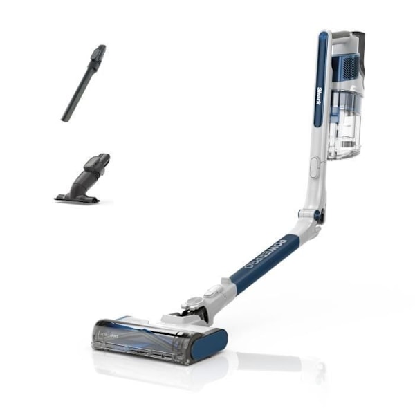 SHARK PowerPro IZ380EU - Langaton Imuri - Kevyt ja Joustava - FloorDetect-teknologia - Takkuamattomuus Metallinen, Laivasto