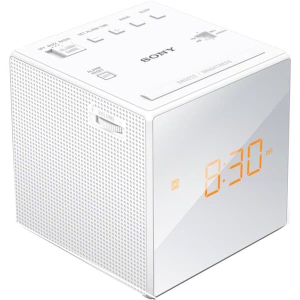 Sony ICFC1W kelloradio Hvid