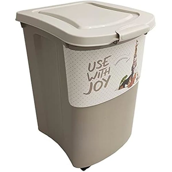 Eläintenruokasäiliö - ROTHO MYPET - Archie - 38L - BPA-vapaa muovi (PP) - Monivärinen Beige