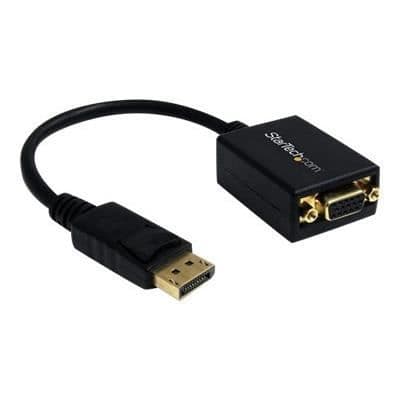 Mini DisplayPort 1.2 til VGA videoadapter - Mini DP til HD15 konverter - M/F - 1920 x 1200 - Sort