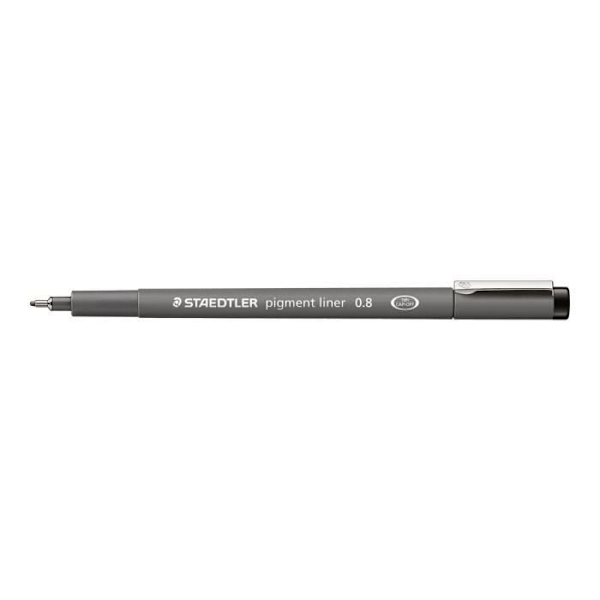 Fin tuschpen - STAEDTLER - 308 - Sort - Pigmenteret blæk - 0,8 mm sort