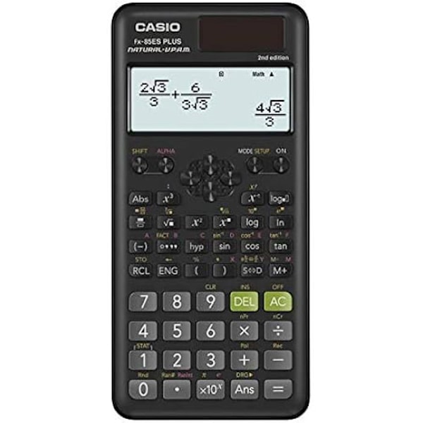 Casio FX-85ES PLUS-2 tieteellinen laskin - Luonnollinen näyttö - 252 toimintoa - Musta musta