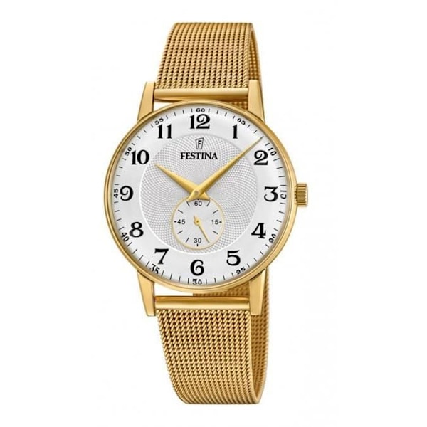 Ur - Festina - F20569-1 - Gul - Analog - Rustfrit stål Gul, Silver