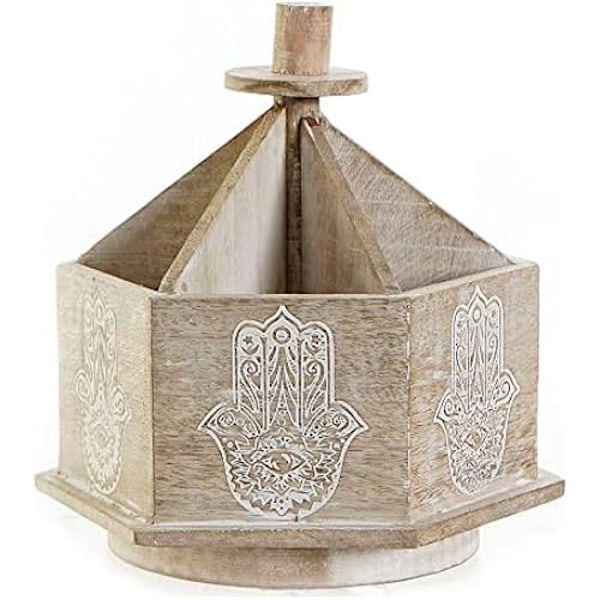 Controllerholder - DKD HOME DECOR - Brun - Indisk mangotræ - 20 x 20 x 20 cm - Lille komplementært møbel kastanj
