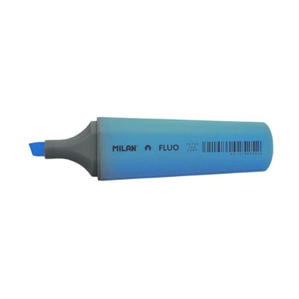 Milan highlighter Fluo 1 - 4,8 mm platt 153 mm blå Blå