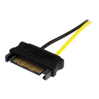 SATA til 8-pin PCI Express-videokort strømadapterkabel - STARTECH.COM - 15 cm - Sort