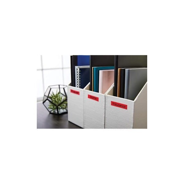 DYMO LabelManager tapekassette D1 12mm x 7m Sort/Rød (kompatibel med LabelManager og LabelWriter Duo)