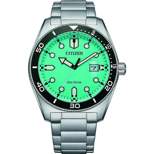 Klocka - Grön Stål - Citizen - AW1760-81W Silver, Svart, Grön