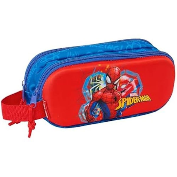 3D tuplakynäkotelo - SAFTA - Spiderman - Mukava - Kestävä - 21 x 6 x 8 cm