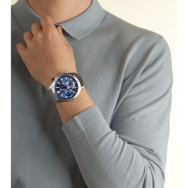 Klocka - CASIO - EDIFICE - Kvarts - Mineralglas - Vattentät 10 ATM - Grå Grå