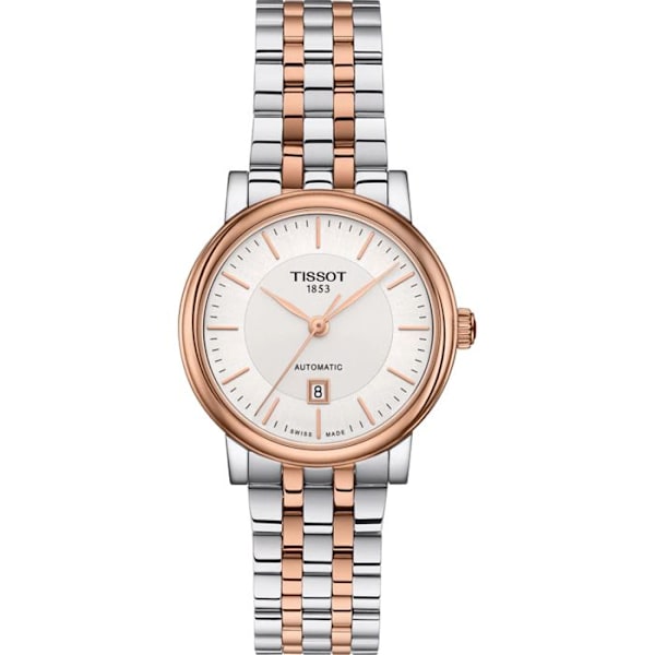 Klocka - Tissot - Carson Premium - Automatisk - 30mm - Roséguld PVD-stål rosa guld