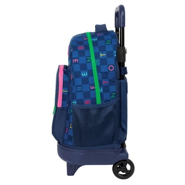Rullande ryggsäck - Benetton - Damero - 45 CM - 1 fack - Blandat - Grundskola