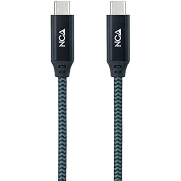 USB 3.2 Gen2x2 20Gbps 5A/100W 4K/60Hz USB-C/M-USB-C/M kaapeli - NANO-KAAPELI - Harmaa/musta - 1,5m