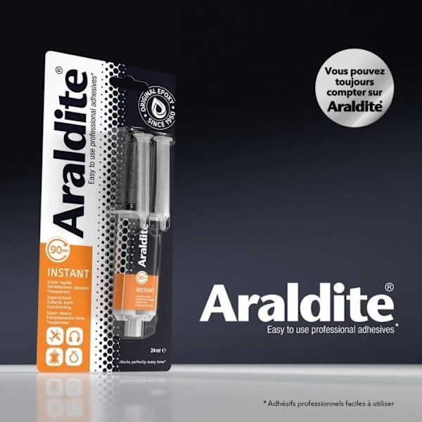 Zwe-komponent epoxy lim - CYANOLIT - Araldite - Ultra-hurtig 90 sek - Høj modstandskraft - Multi-materialer