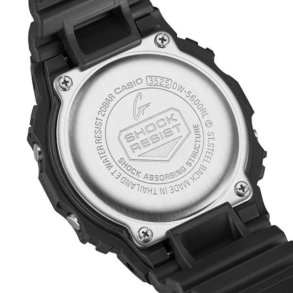 Ur - Casio - DW-5600RL-1ER - Sort Plastik - Vandafvisende 20 bar - Digital Svart