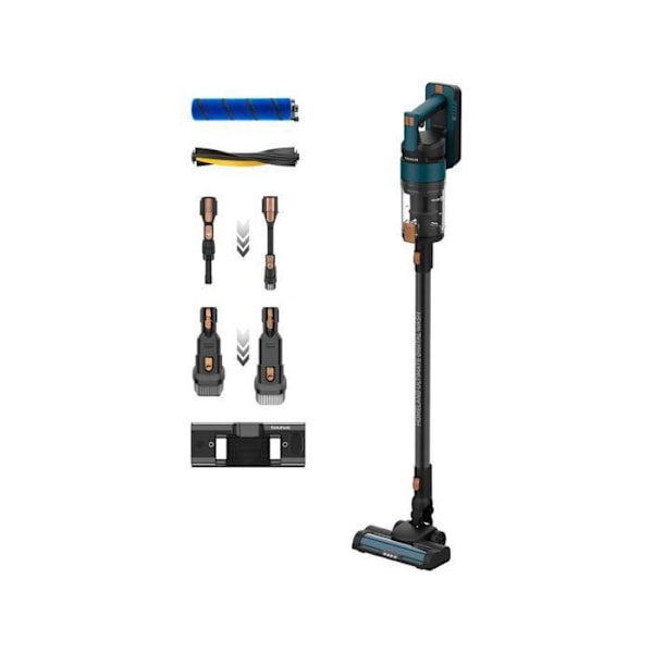 Aspirator Sopborste 3 i 1 NUMMERISK ULTIMAT HOMELAND WASH 400W - 55 min autonomi - 2 års garanti Svart, Blå