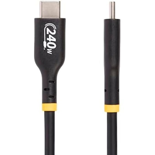 StarTech.com 2m USB-C-opladerkabel, USB-IF-certificeret USB-C-ledning, 240W PD EPR, USB 2.0 Type-C-opladerkabel til