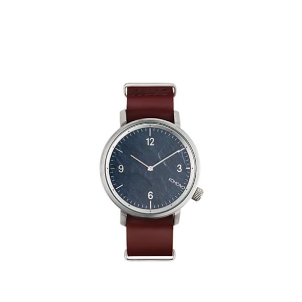Klocka - Komono - W1942 - Unisex - Äkta läder - 3 ATM vattentäthet Bourgogne